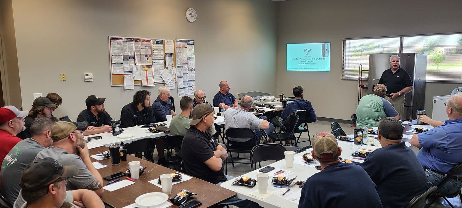 Instructor teaching a classroom training session